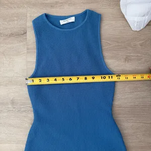 Aritzia Babaton Sculpt Knit Racer Mini Dress in Flagstone Blue thumbnail 3