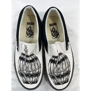Vans Slip On Shoes Barrel Print SKU 7511 Size 7.5 thumbnail 6