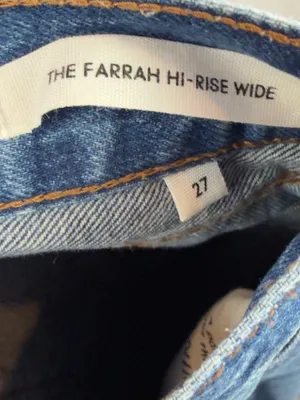 Denim Forum The Farrah Hi Rise Cargo Wide Leg Jeans in Blue‎ Size 27 thumbnail 7