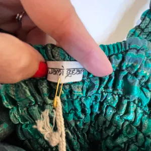 Elegant Teal and Purple Mini Dress Made In India Swami Gear Size L/XL Boho thumbnail 8