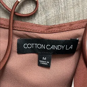 Cotton Candy Brown and White Mini Dress Size M thumbnail 2