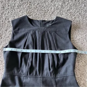 Club Monaco Women's Black Wool Pleated‎ Sheath Dress thumbnail 7
