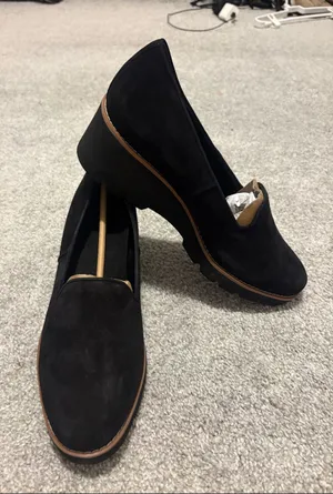 NWT Vionic Willa Wedge Black Suede Slip-On Loafers Comfort Shoes wedge heel 11 thumbnail 1