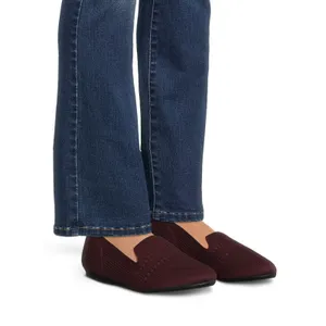 Time and Tru Womens Loafers Knit Burgundy Size 6.5 thumbnail 2