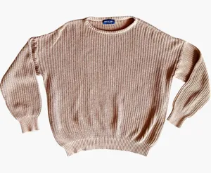 American Apparel 100%‎ Combed Cotton Chunky Tan Sweater Sz XL thumbnail 1