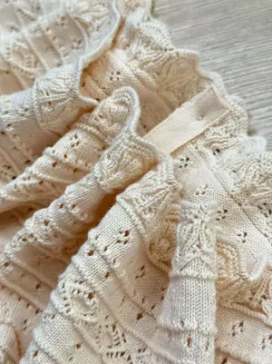 Sézane Cream Open-knit Lace Cardigan thumbnail 6