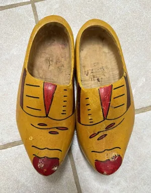 Vintage~Wood~Dutch Clogs~Traditional‎ Shoes~Colorful~Holland thumbnail 1