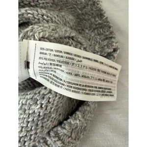 Abercrombie & Fitch Grey Cowl Neck Ribbed Knit Sweater Medium Raglan Sleeve thumbnail 5