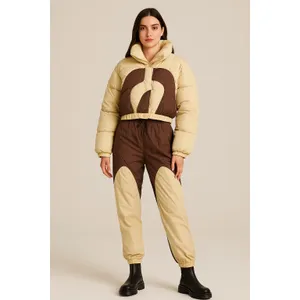 NWT OW Collection Swirl Puffer Jacket Tan/Downtown Colorway Size Small‎ thumbnail 10