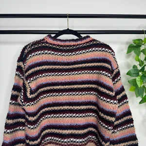 Anthropologie Elsamanda Striped Chunky Knit Alpaca Wool Blend Sweater M Medium thumbnail 6