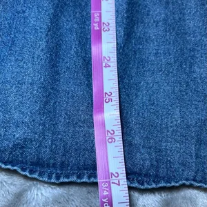 Vintage Christmas Denim Button Up Shirt Womens 2X Blue Holiday Embroidered Snow thumbnail 13