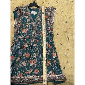 Anthropologie Zenia Floral Mini Shift Dress Size Small Boho Peasant Festival thumbnail 8