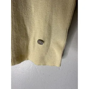 Lauren Ralph Lauren yellow‎ ribbed cotton blend turtleneck sweater top size PL thumbnail 3