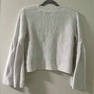 Damsel Cotton Pullover Sweater in White Size S thumbnail 5