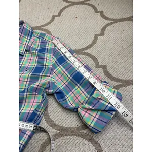 Vineyard Vines Plaid Popover Shirt Blue Pink Green Button Front Long Sleeve SZ 6 thumbnail 10