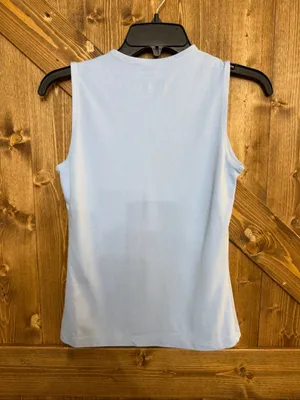 Adrienne Vittadini Women’s XS Light Blue Sleeveless Tank Top Crew Neck (9346) thumbnail 4