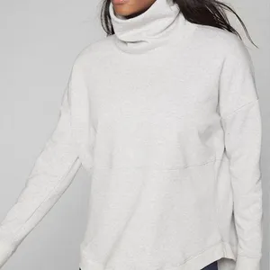 Athleta Cozy Karma Grey Mock Neck Crewneck thumbnail 1