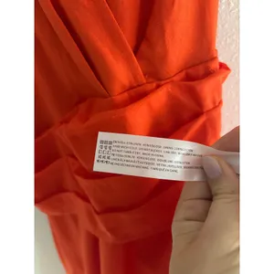 En Saison Midi Dress Womens Medium Orange Linen‎ Resort Summer Lightweight thumbnail 7