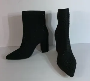 Altar'd State Sylvana black knit rhinestone booties size 8.5M thumbnail 9