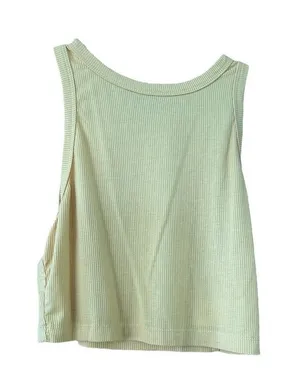 Blush Mark Yellow Sleeveless Cropped Tank Top XS thumbnail 1
