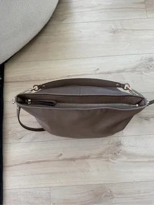 Coach Taupe Pebbled Leather Hobo Shoulder Bag thumbnail 4