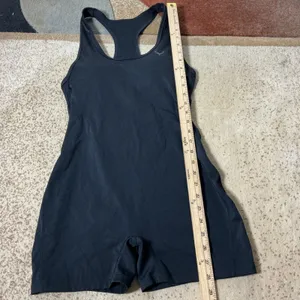 Bucked Up Logo Athletic Racerback Romper Womens Small Black Performance Bodysuit thumbnail 2