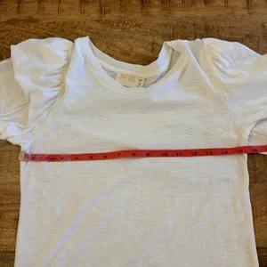 Nation LTD Loren Tee S Puff Sleeve Peasant Top Slub Knit Pima Cotton Ivory thumbnail 8