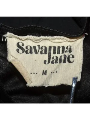Savanna Jane M Black Embroidered Jumpsuit Boho Western Floral Wide Leg Rayon thumbnail 9