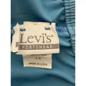 Vintage Levis Sportswear Pants Womens 14 Blue Elastic Waist Straight Leg USA thumbnail 3