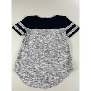 Carolina Panthers Womens Gray and Black Short Sleeve Tee High‑Low Hem Size M thumbnail 7