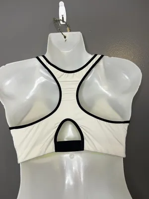 Nike Sports Bra Womens 32DD White Dri-FIT Underwire Racerback Hook Loop Stretch thumbnail 4