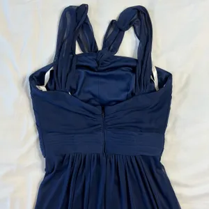 David's Bridal Women's 2 Blue Midi Brides Maid Dress Flowy Light Weight thumbnail 7