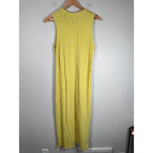 ATM Anthony Thomas Melillo Maxi Dress Womens Small Yellow Pima Cotton Slub comfy thumbnail 6