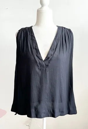 Free People Blue Sheer Flowy Top Boho Fairycore Romantic‎ Soft Girl Medium thumbnail 1