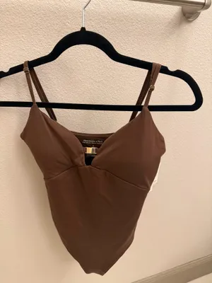 Abercrombie & Fitch Women's Bra-Free Hardware Cutout Bodysuit thumbnail 2