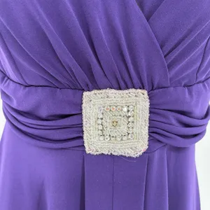 Enfocus Studio Y2K Babydoll Dress Sz 10 Rhinestone Buckle Cocktail McBling Glam thumbnail 5