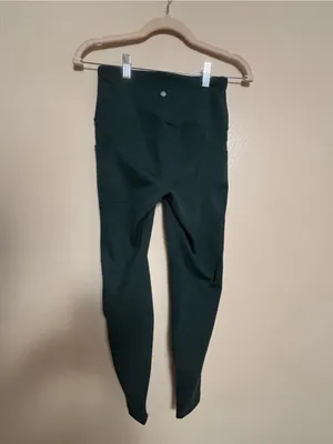 Yogalicious Us Lux Women’s Leggings Side Pockets Spandex Dark Green Size Small thumbnail 4
