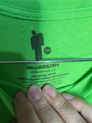 Billie Eilish Neon Green Blohsh Official Concert MerchUnisex Long Sleeve Top‎ thumbnail 4