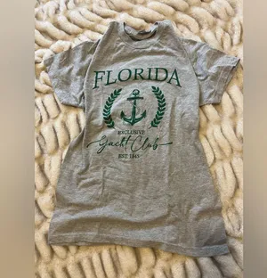 Gray Florida Yacht Club Short Sleeve Tee thumbnail 1