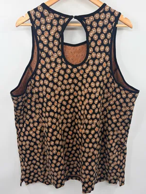 Anthropologie Maeve jacquard floral daisy sleeveless tunic top women’s 2X chic thumbnail 6