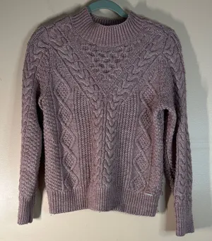 Abercrombie & Fitch Lilac Cable Knit Sweater thumbnail 1