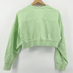 OFFLINE‎ by Aerie Cropped Sweatshirt Snap Pullover Top Thumb Hole Medium Lime thumbnail 8