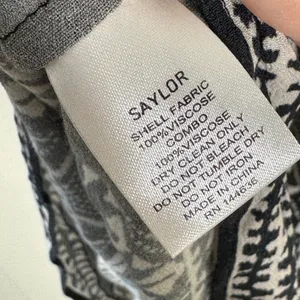 Saylor Black White Tribal Print Mini Dress Womens XS Strappy Festival Boho Beach thumbnail 7