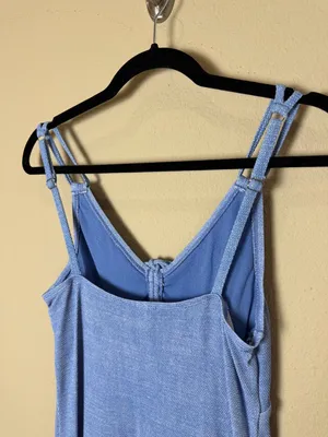 Tommy Bahama Island Cays Mini Dress Textured Light Blue Pique Knit Size XS thumbnail 6