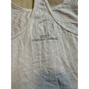 Lorna Jane Women's White Striped Workout Tank Top Size L Yoga thumbnail 8