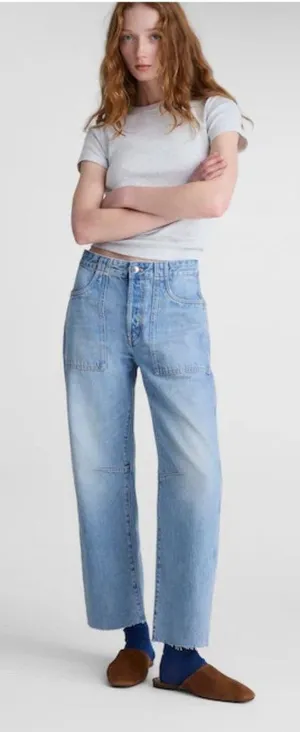 NEW Madewell The Darted Barrel-Leg Jean - Size: 29 thumbnail 1