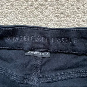 American Eagle Outfitters Curvy High Rise Stretch Black Denim Shorts 4 thumbnail 4