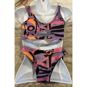 So 90's - Reversible Bottom Athletic Bikini -2 piece- B Fresh Gear - size medium thumbnail 2