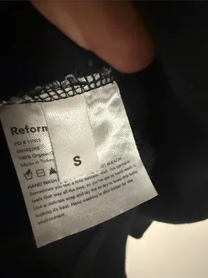 Reformation Jeans Marla Zip Sweater Sweatshirt Black‎ w Gold Zipper Small thumbnail 5