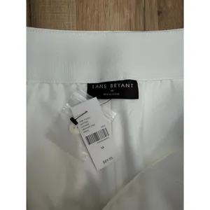 Lane Bryant Size‎ 18 Ivory Wide Leg Cropped Pants Pull On Stretch NWT thumbnail 6